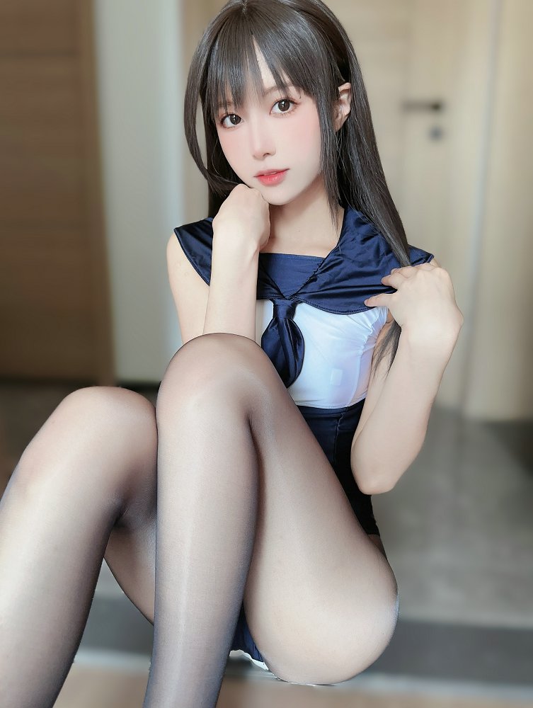 布丁大法 – NO.067 蓝色连体泳衣 [95P-6V]